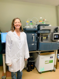 Lisa With Cannabis Testing Equipment